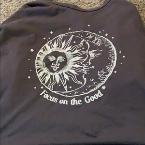 Cute moon and sun crop top size large